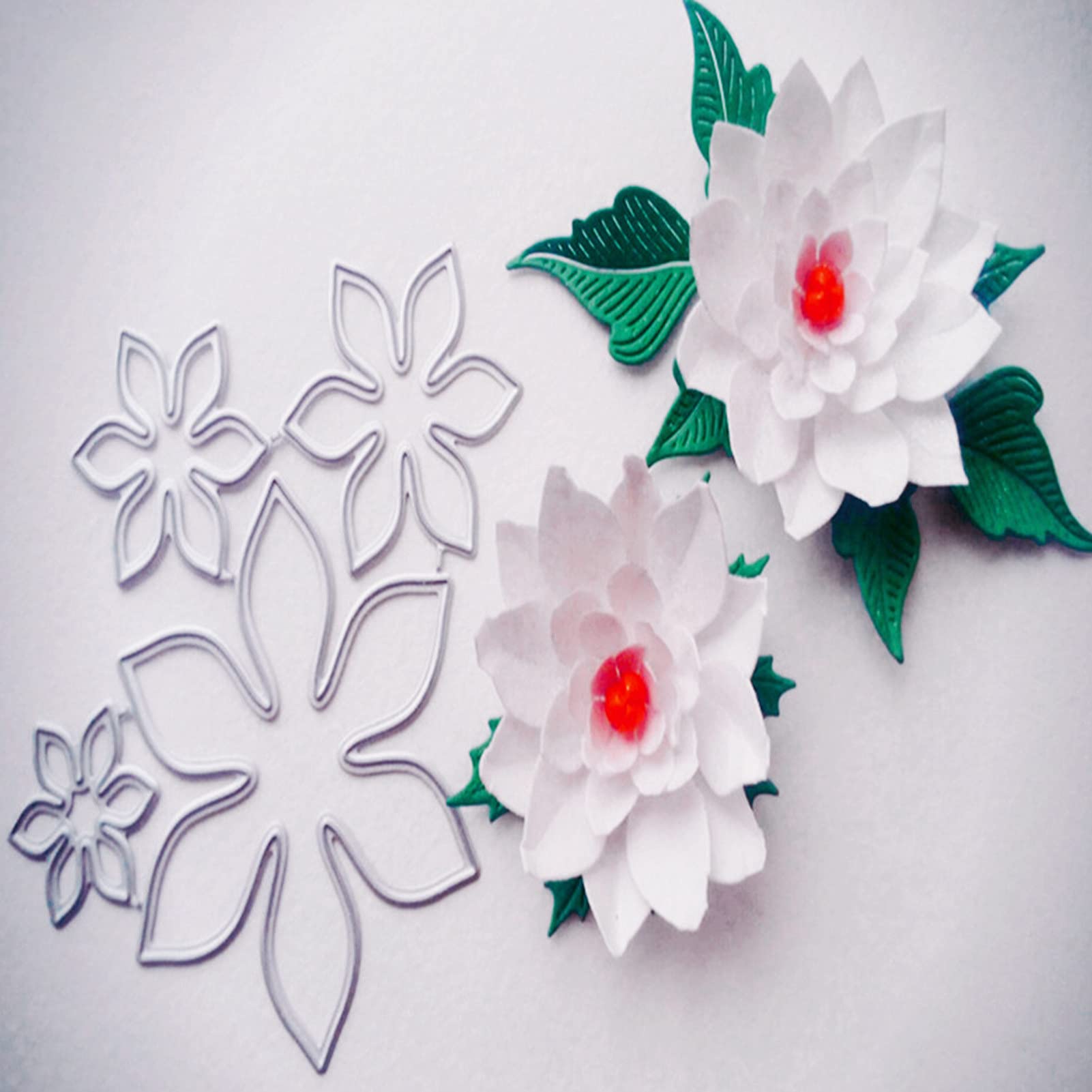 Fustelle Metalliche A Forma Di Fiore Per Scrapbooking E Biglietti - Set Da 1, 9x9 Cm, Acciaio Al Carbonio