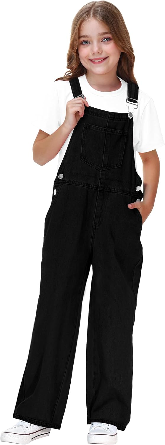 AOBUTE Kids Bib Overalls Boys Adjustable Straps Jumpsuit Durable Work Coverall 5-15 Years