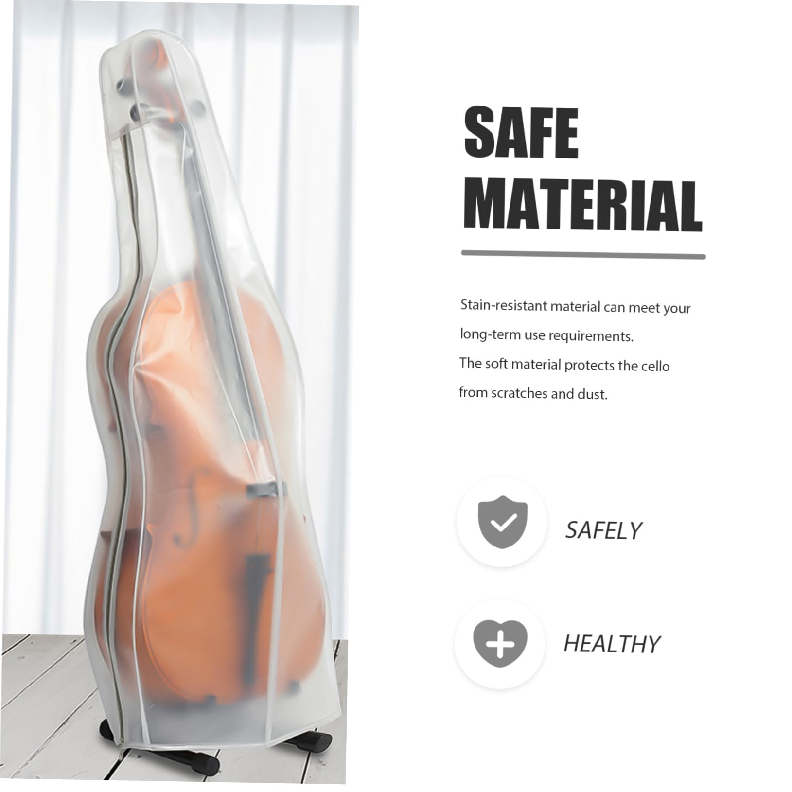 Transparente Kreative und Zarte Schutzhülle Mattierte aus Frosted Pvc Cellohülle Wiederverwendbare zum Schutz Des Cellos Haushaltshülle für Zuhause