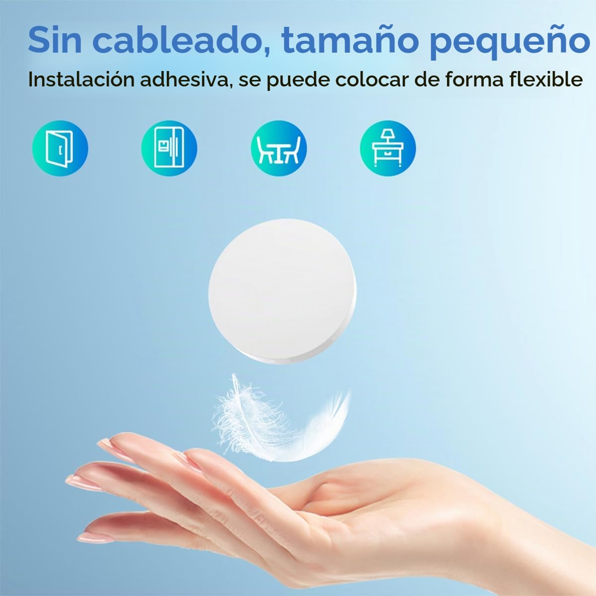 Interruptor inalámbrico Zigbee Control de 3 vías Interruptor mini con botón Zigbee para dispositivos domésticos inteligentes, compatible con la aplicación Tuya, paquete de 2