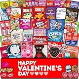 Valentine's Day Gift Care Package (50ct) Snacks Chocolates Candy Gift Box Assortment Variety Bundle Crate Present for Boy Girl Friend Student College Child Husband Wife Boyfriend Girlfriend Love Niece