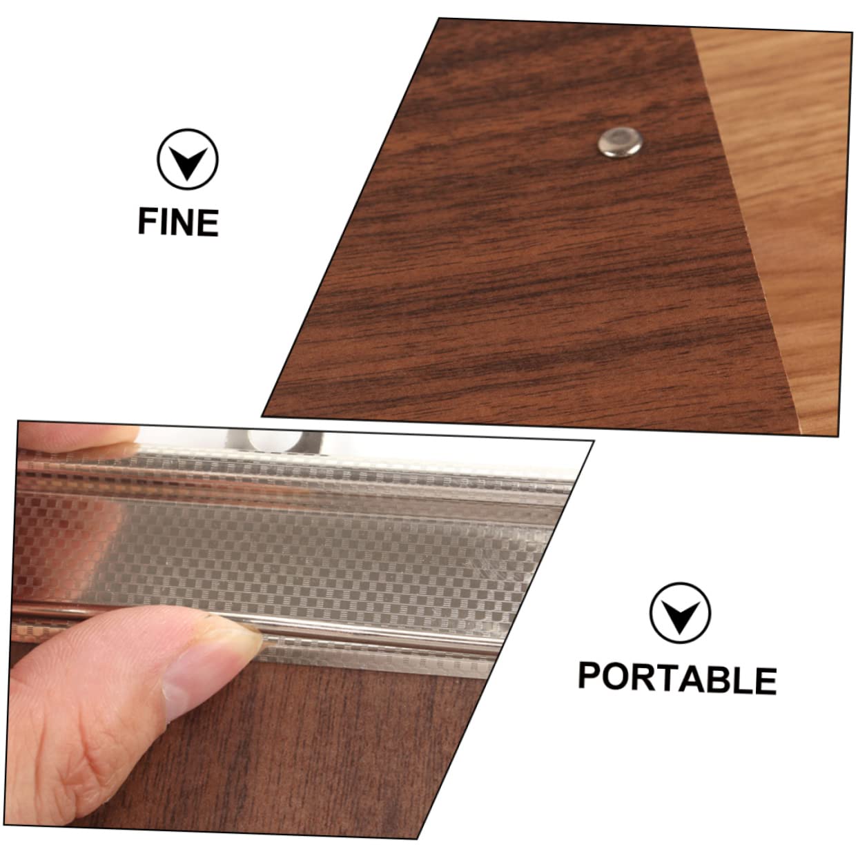 Housoutil Natural Look Menu Board Clamp 2pcs Wooden Menu Holder for Home Restaurant Cafe Space-Saving Design