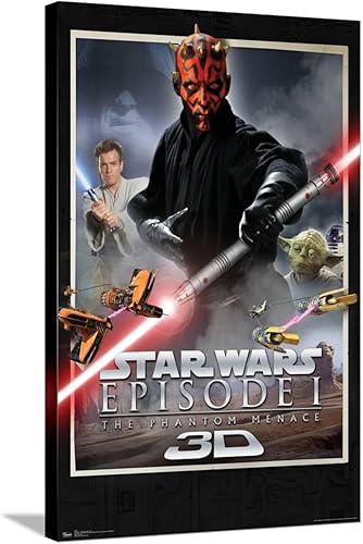 Trends International Star Wars The Phantom Menace - 3D One Sheet Canvas Wall Poster