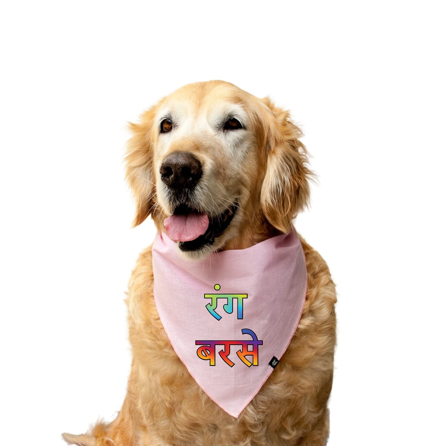 Ruse Rang Barse Printed Knotty Dog Bandana Dress up Your Dog for Holi Festival(Pink/Large) (B0BW11CY4W) Amazon Price History, Amazon Price Tracker
