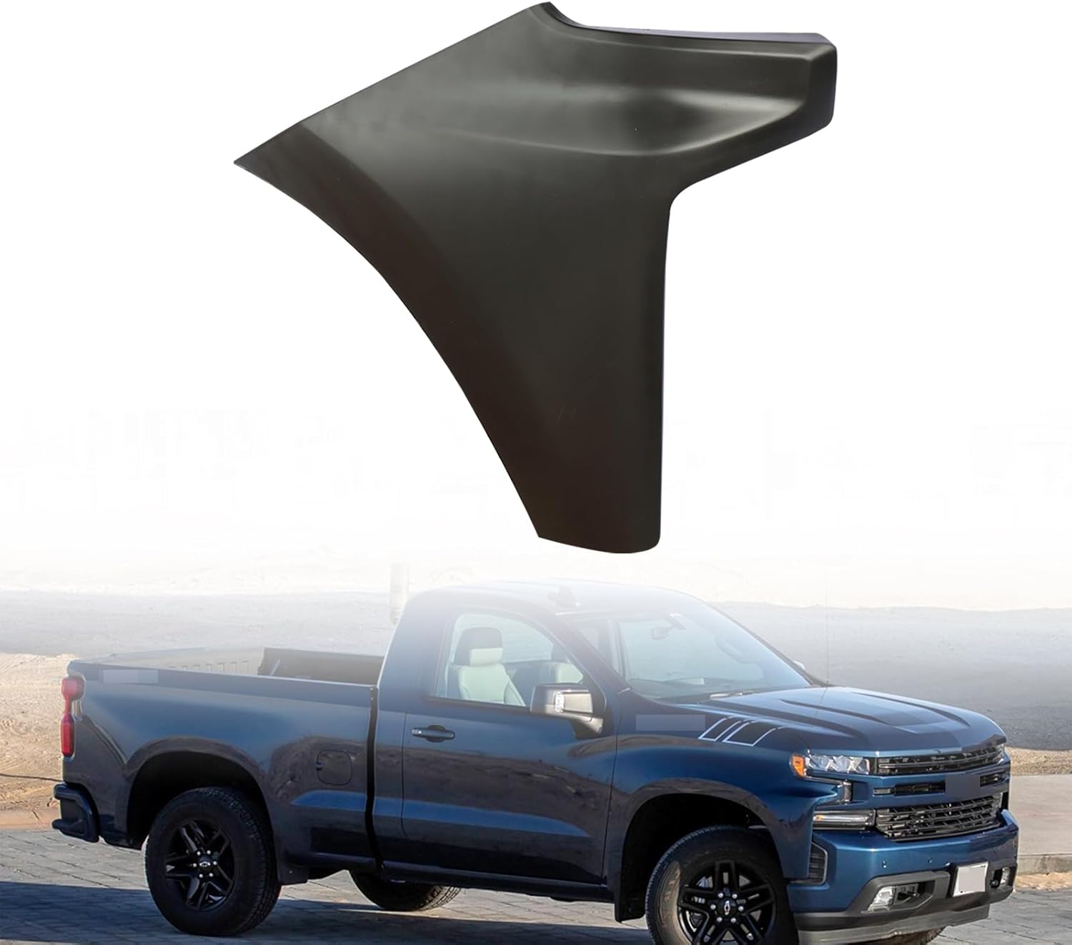 Silverado Right bumper end cap - Passenger Side Front Bumper End Cap Extension Trim Replacement For 2019 2020 2021 2022 Chevy Silverado 1500