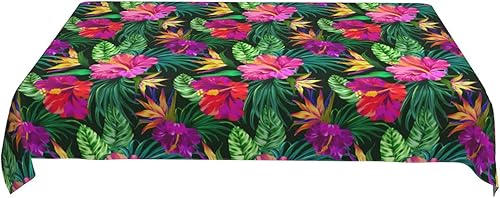 Miniatura 3 de Mantel tropical rectangular lavable para decoración de cocina, comedor, 60 x 90 pulgadas