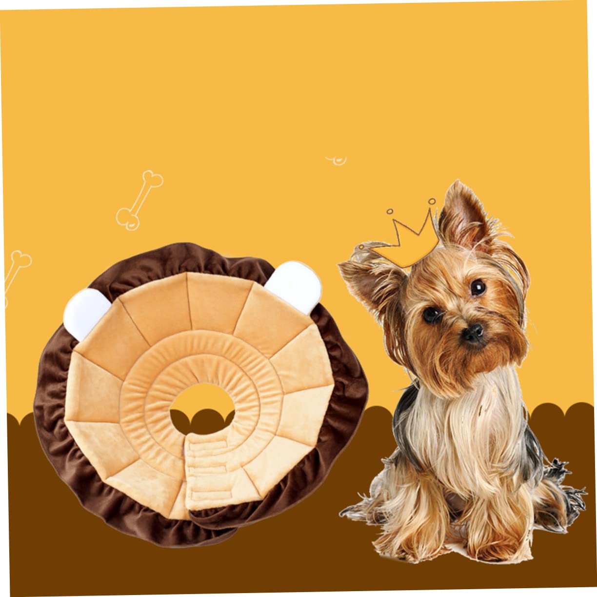 POPETPOP 3pezzi Collare Protettivo per Cani Forma di Leone Collare per Animali Domestici Circonferenza Collo Design Adorabile e Funzionale per