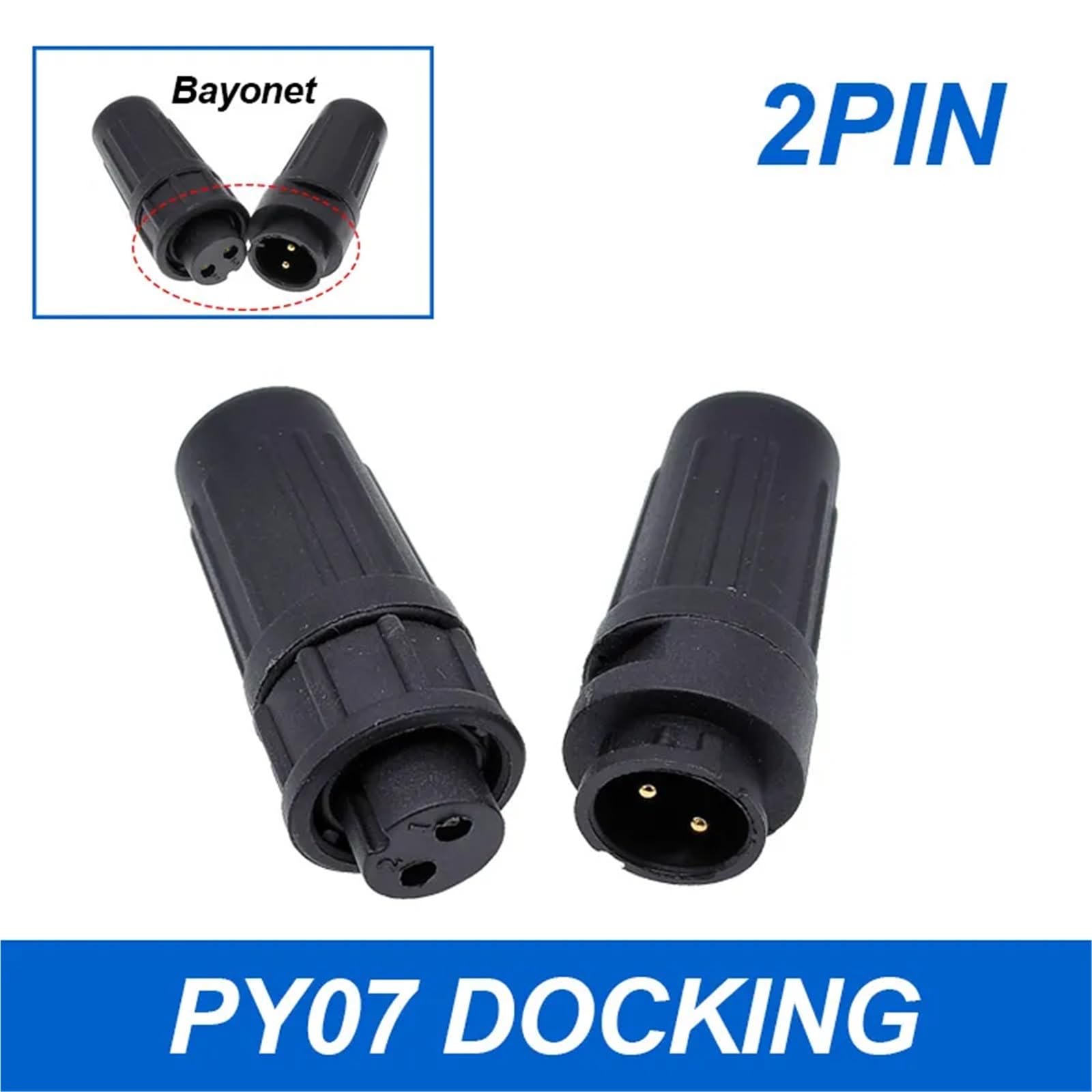 Zócalo de acoplamiento del conector de bayoneta PY07 Z108 - Paquete variado Conectores a tope de 2 pines a 7 pines 10 piezas(2P Bayonet 10pairs)
