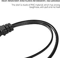 Vista 5 de SinLoon Cable de alimentación IEC 320 C20 a Dual C13, C20 macho a 2 x C13 Y Splitter Adapter Cable de alimentación (negro C20 a Dual C13)
