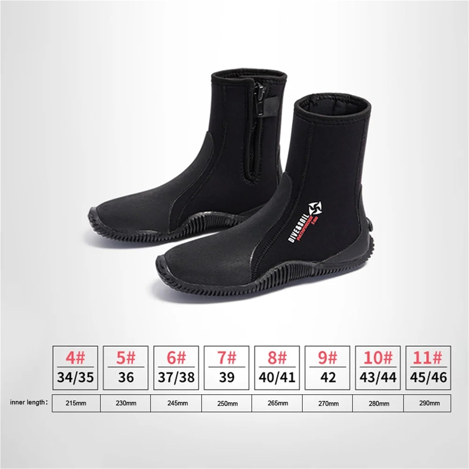 Stivali da sub in neoprene, stivali acqua, surf e snorkeling for vela, canottaggio, nuoto