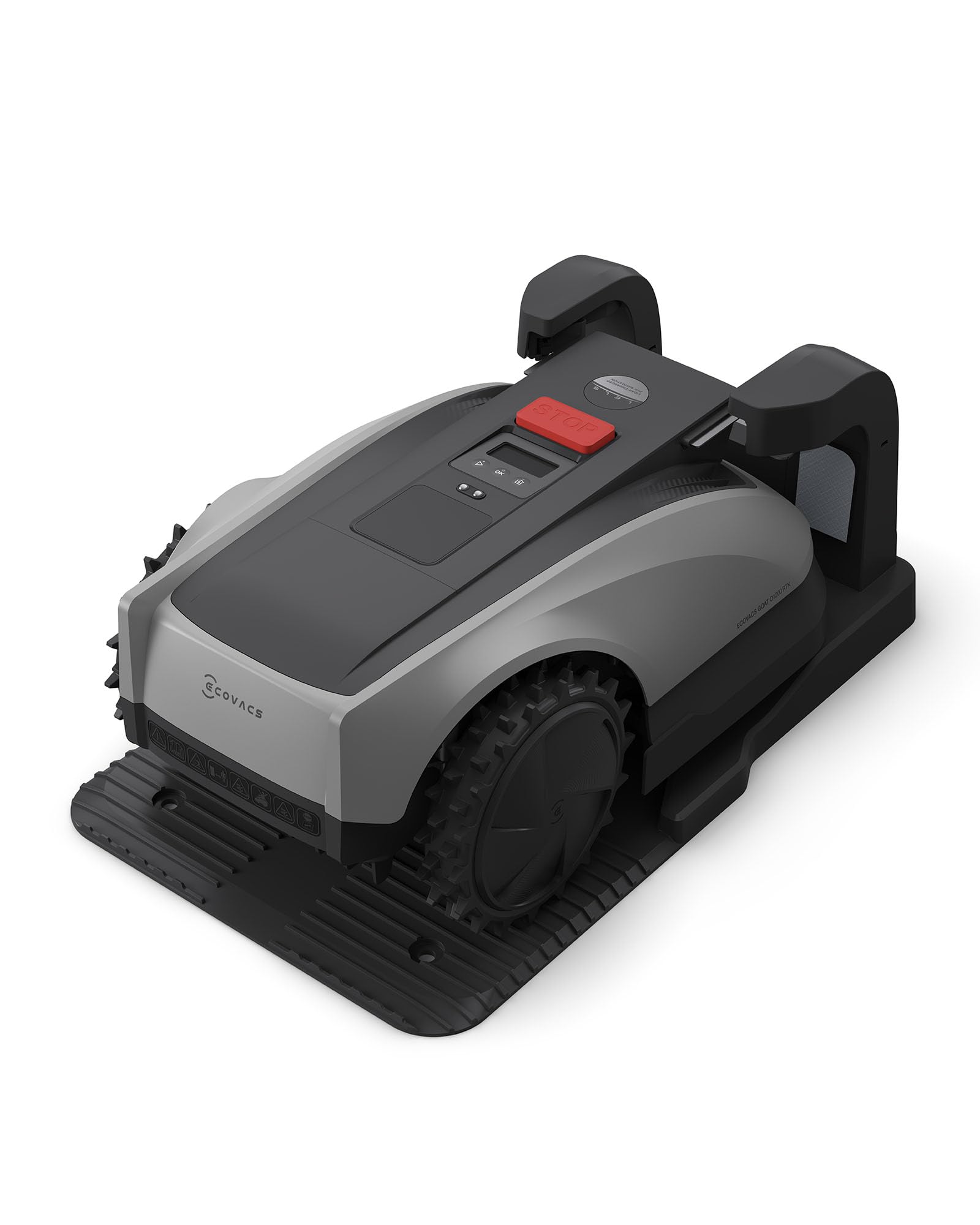 ECOVACS Goat O1200 RTK Robot Cortacésped 1200㎡, Sin Cables, Navegación con RTK+Visión Mejorada por Lidar, Diseño ultradelgado de 40 cm, Mapeo automático, Corte Personalizable, Pendientes del 45%