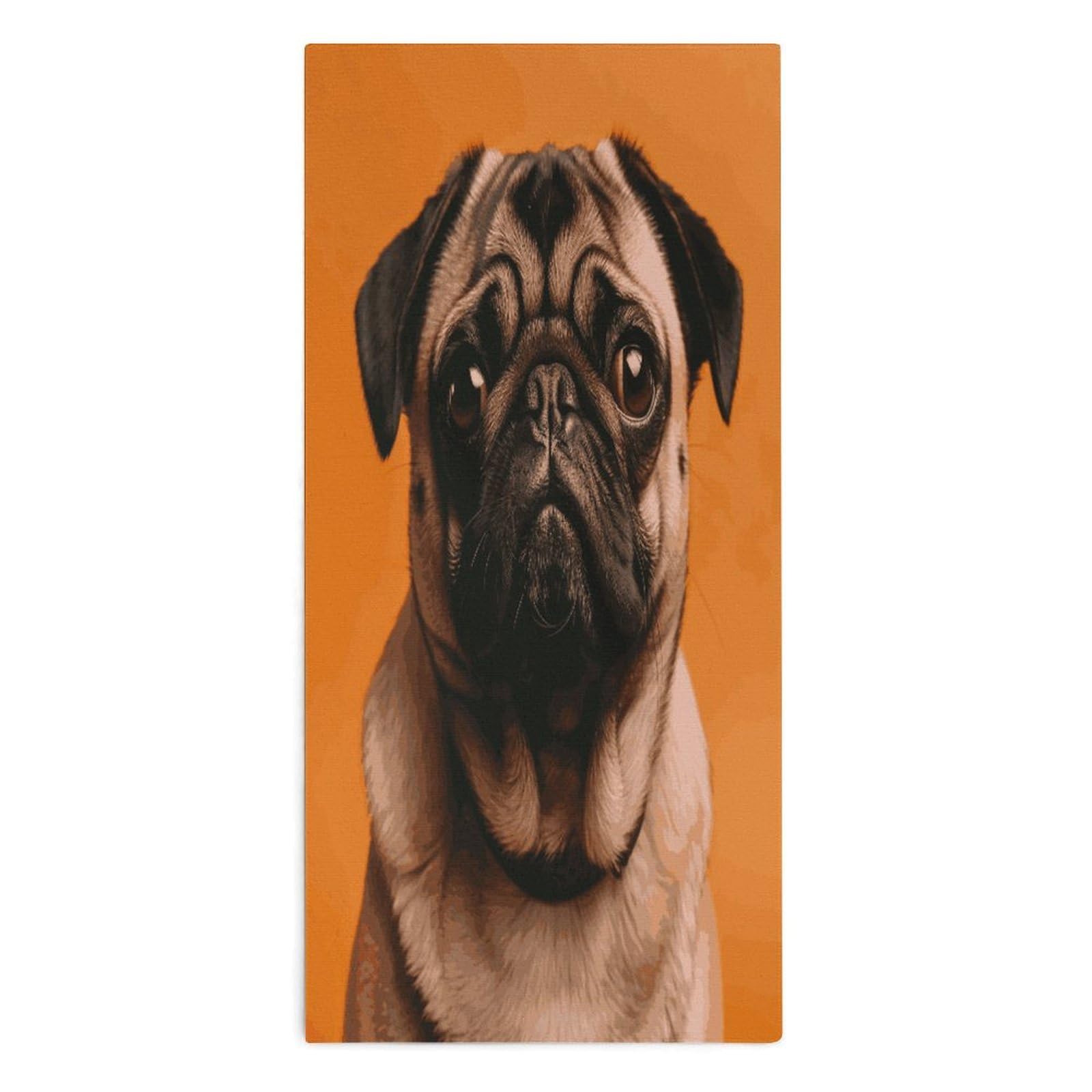 Btcowzrv Style A Pug Bath Towel Beach Towels Shower Towel
