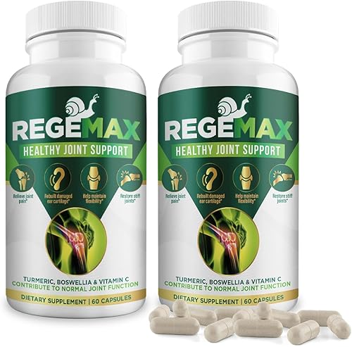 Miniatura 10 de AURA VITAMINS REGEMAX regenera y ayuda a aliviar molestias en las articulaciones, suplemento de proteína de caracol, boswellia serrata y cúrcuma  60