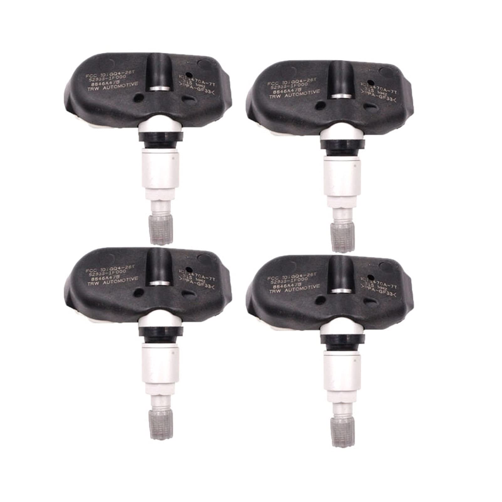 Zestaw 4 do Hyundai dla Kia TPMS czujniki ciśnienia w oponach zestawy serwisowe 52933-1F000 529331F000 Czujnik ciśnienia w oponach