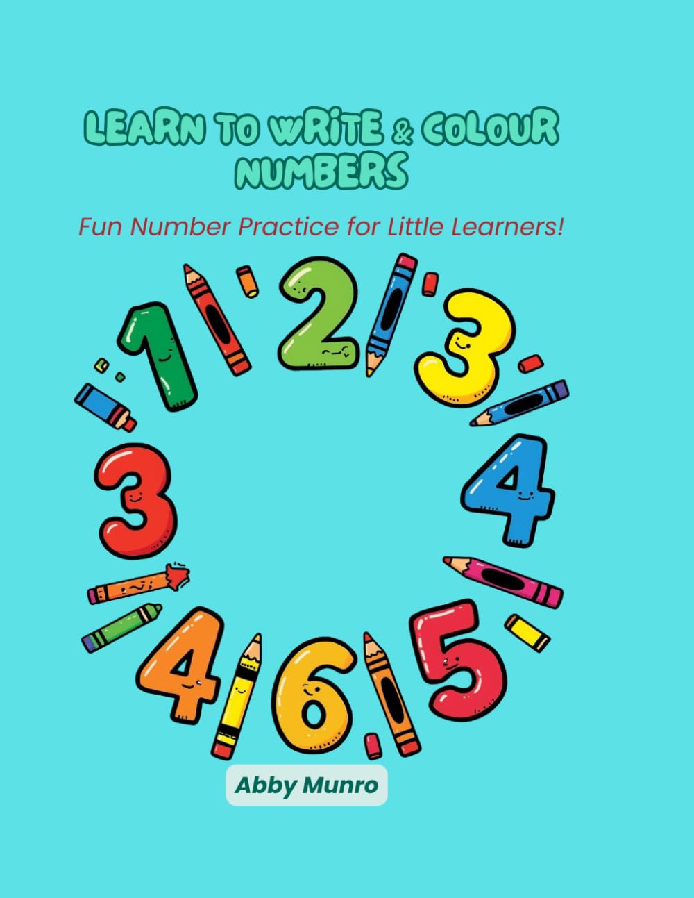 Learning to write numbers with colouring!
