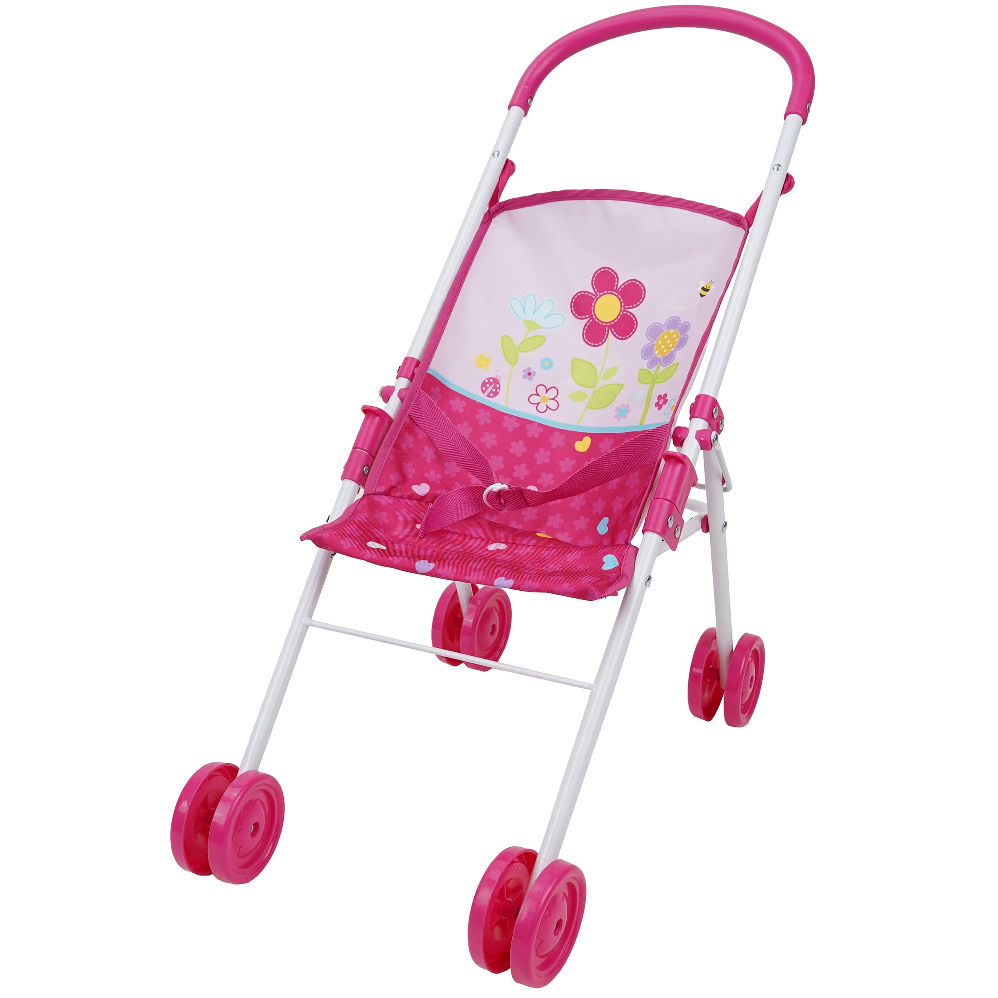 509 Crew Garden 3 Piece Stroll n Care - Doll Play Set Includes a Half Folding Stroller, Play Yard & Highchair, Kids Pretend Play, Ages 3+ (T801027)
