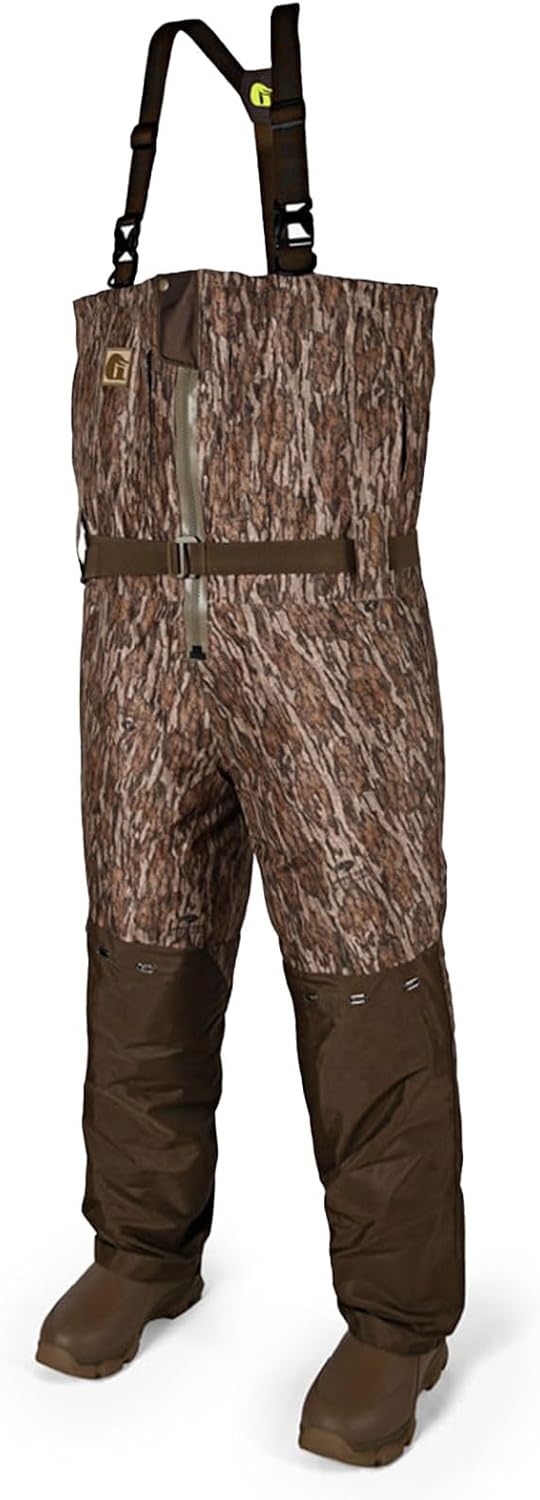 Gator Waders Men's Omega Zip Hunting Fishing Breathable Waterproof Waders with Insulated Boots & D-Rings | Multiple Pockets