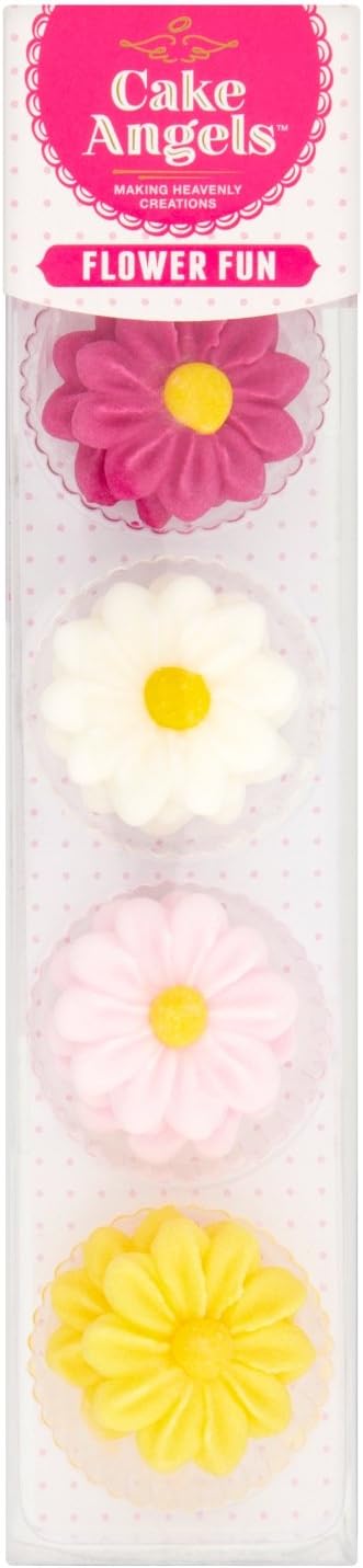 Cake Angels Royal Icing Flower Fun Daises Hand-Crafted Edible Sugar Decorations