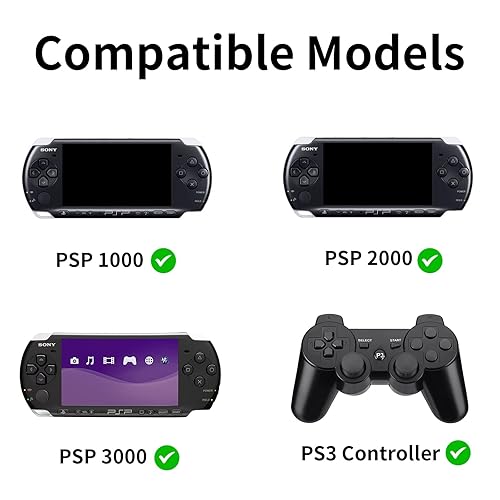 Miniatura 6 de ANYQOO Cable USB original de datos y alimentación para Sony PSP 1000, 2000, 3000