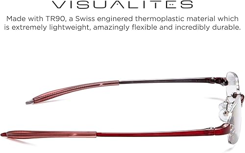 Miniatura 3 de Visualites 5 Lightweight Oval Rimless Reading Glasses for Men and Woman