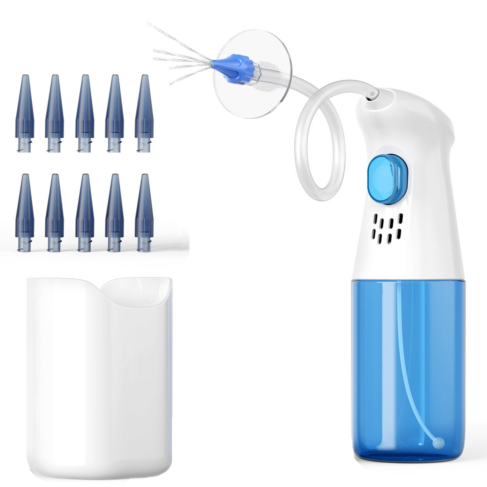 Ear Wax Removal Kit Ear Irrigation Cleaning System with Multiple Nozzles Water Flushing Cleaning Kit Reusable Washer for