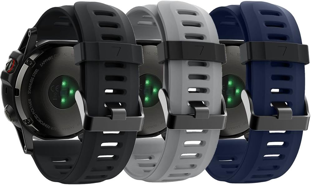 Band for Garmin Fenix 3, Soft Silicone Replacement Watch Band Strap for Garmin Fenix 3 / Fenix 3 HR Smart Watch (No Tracker)