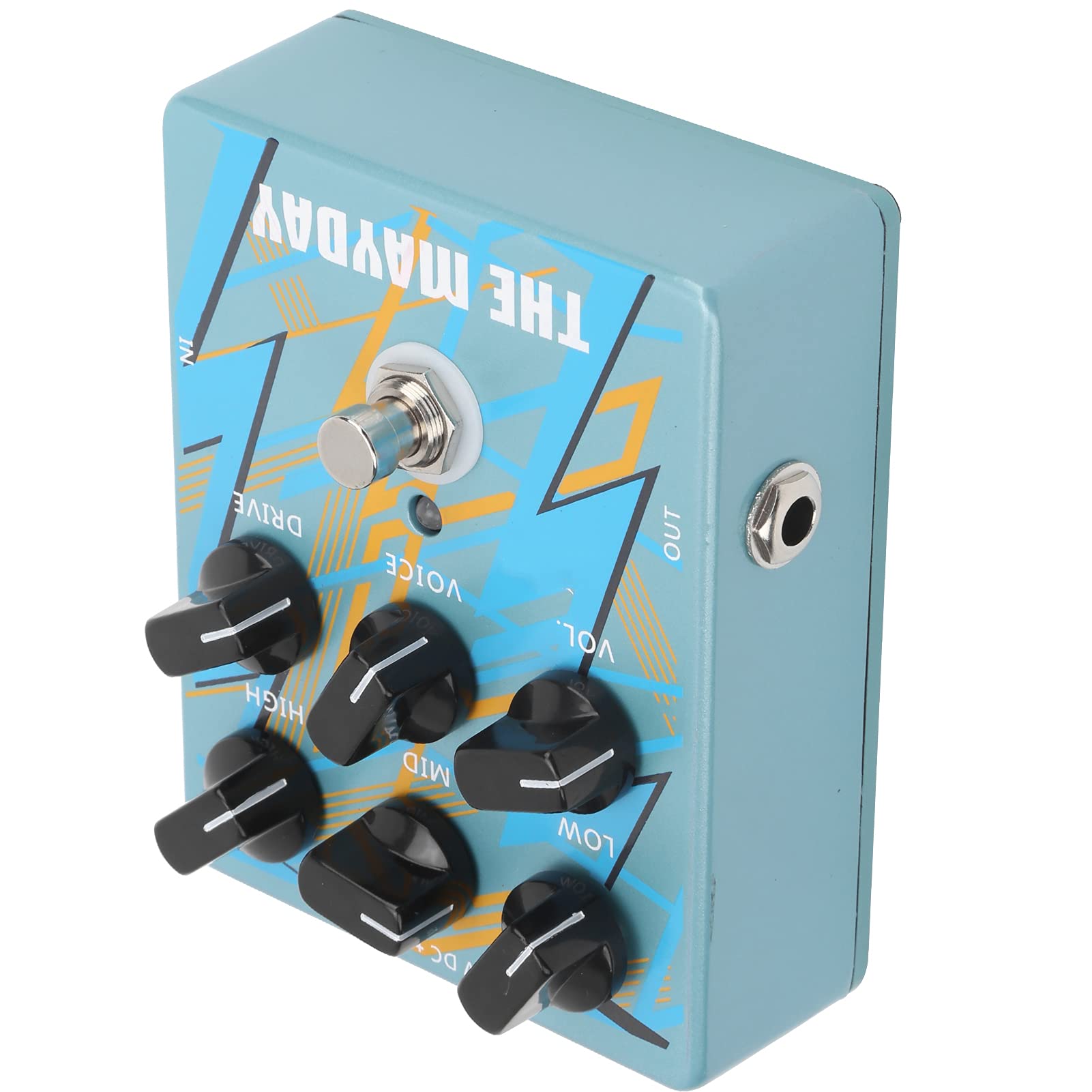 Pedal de Efecto de Modulación Analógica con 6 Perillas Pedal Amplificador de Guitarra Ajustable Material Metálico de para Jugadores Principiantes