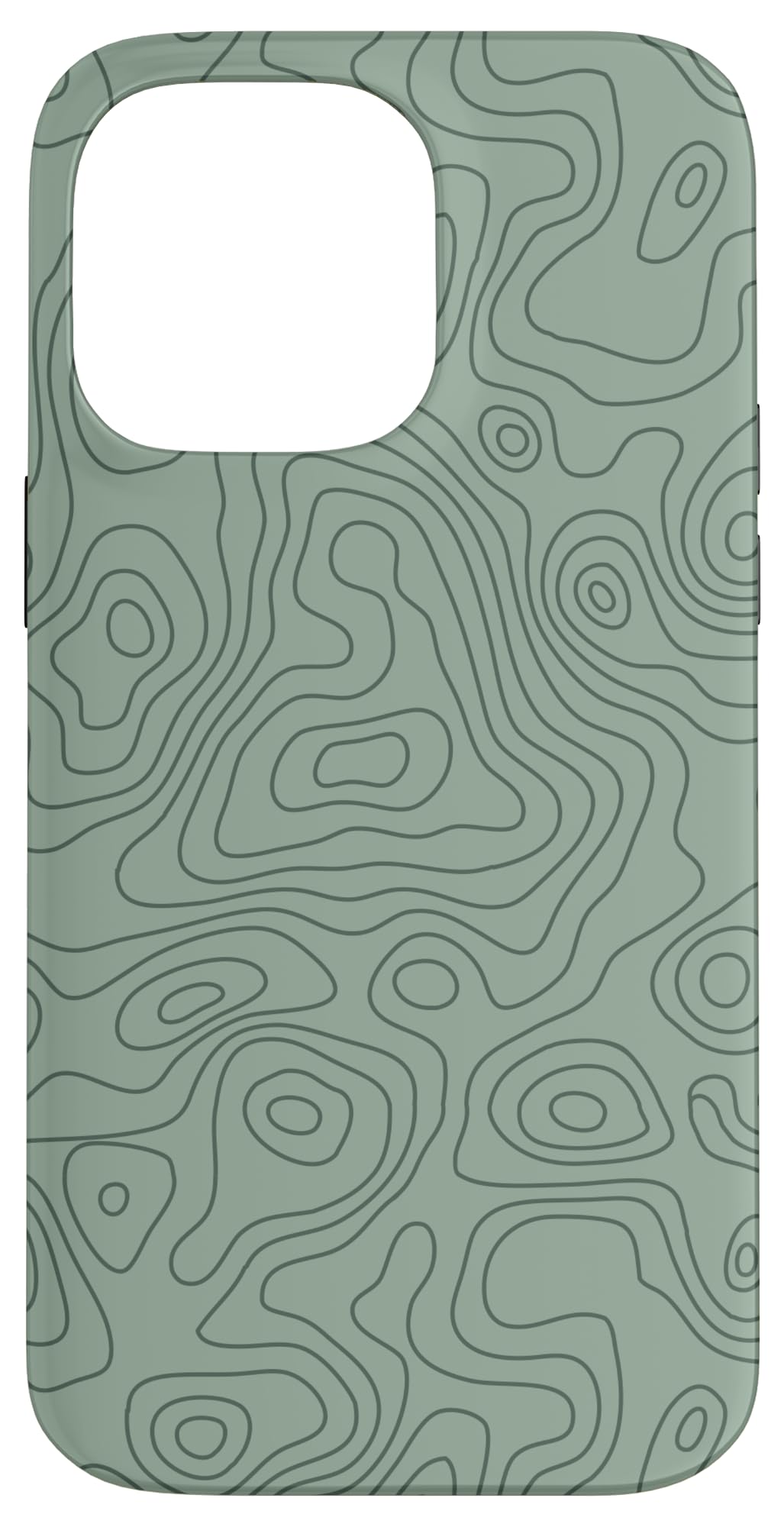 Green Topography Map Pattern Hiking Camping Outdoors Case for iPhone 14 Pro Max