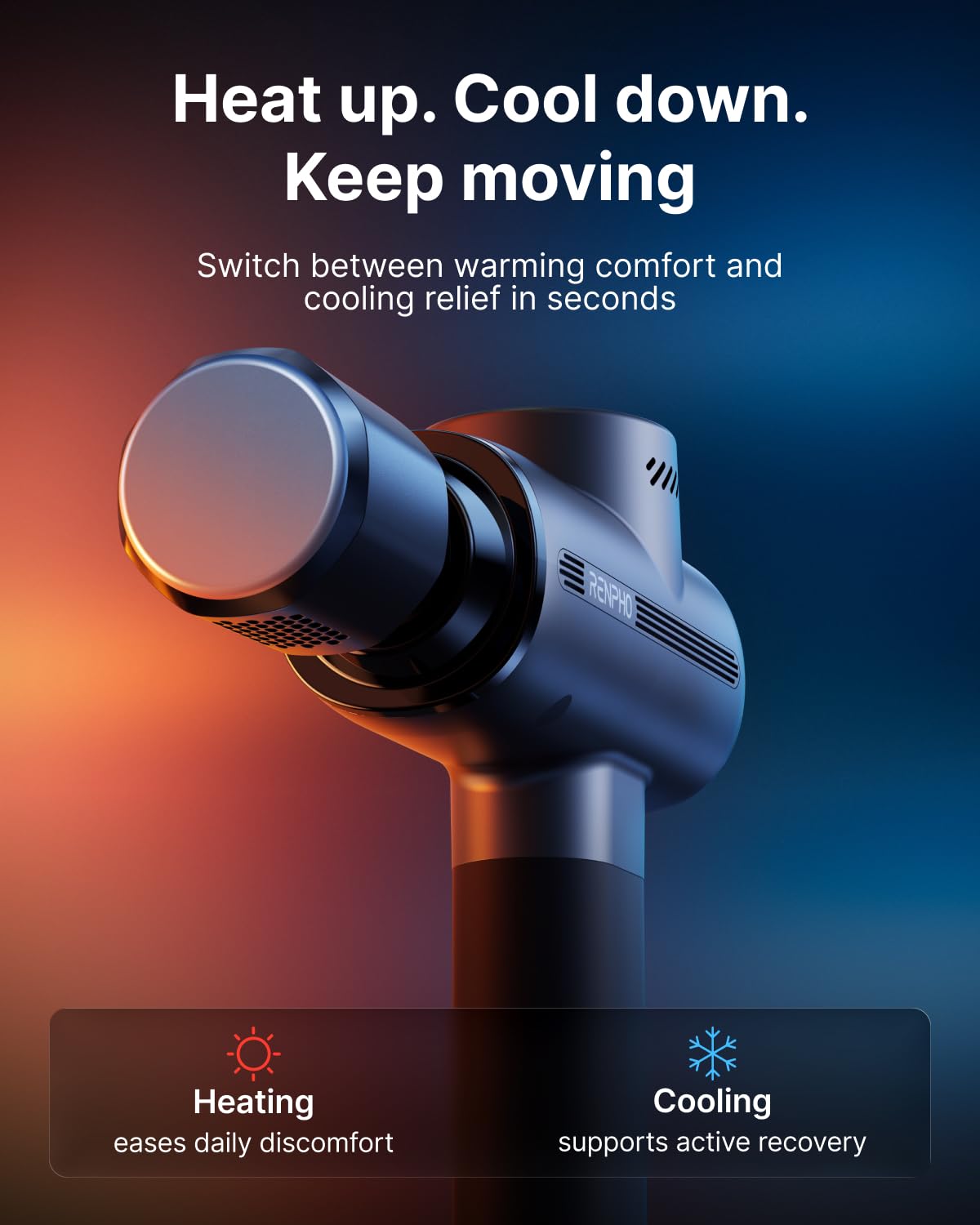 RENPHO Massage Gun - Heat & Cold Therapy -3 RENPHO Massage Gun - Heat & Cold Therapy -3