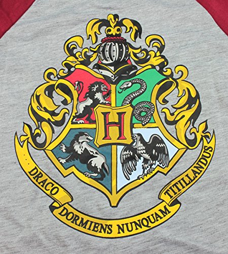 Harry Potter Long Sleeve Hogwarts Raglan Night Gown3
