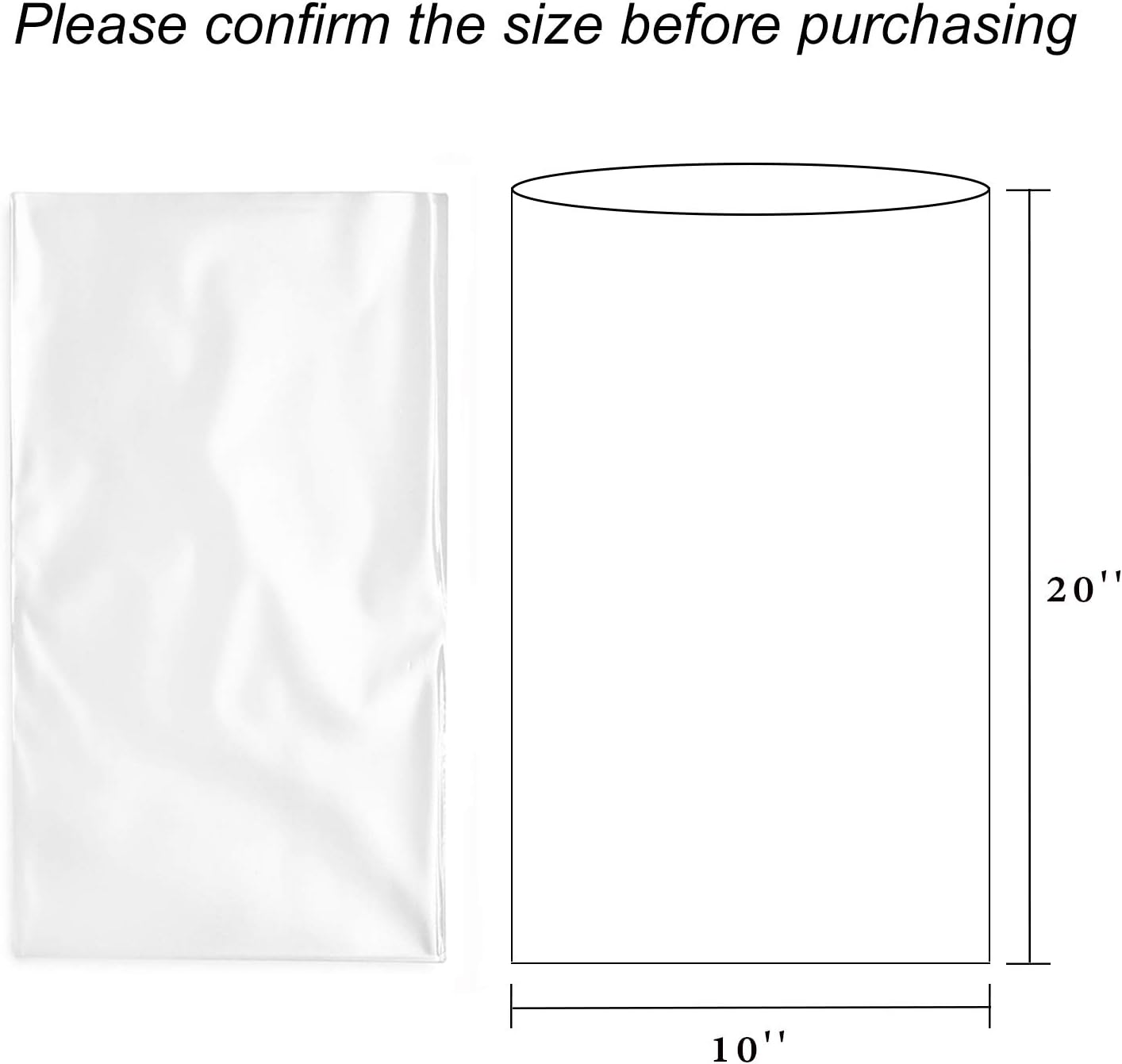 Cellophane Bags 10x20 Inches,20 Pcs Cellophane Gift Bags for Small Baskets, Mugs and Gifts : Health & Household