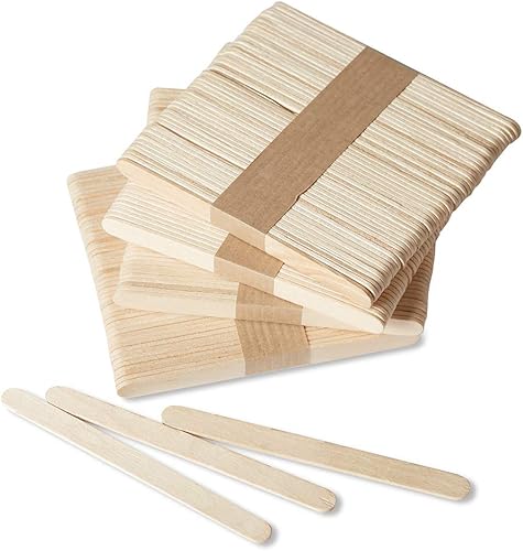 Miniatura 3 de hand2mind Juego de palos de madera natural a granel, palitos de paleta para manualidades, palos de encerado, suministros de arte para el aula y