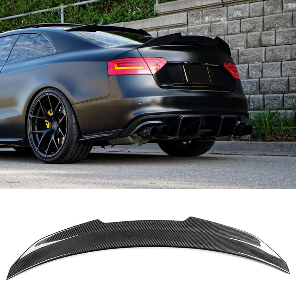 Rear Trunk Lid Spoiler for 2007-2016 Audi A5 Coupe Carbon Fiber