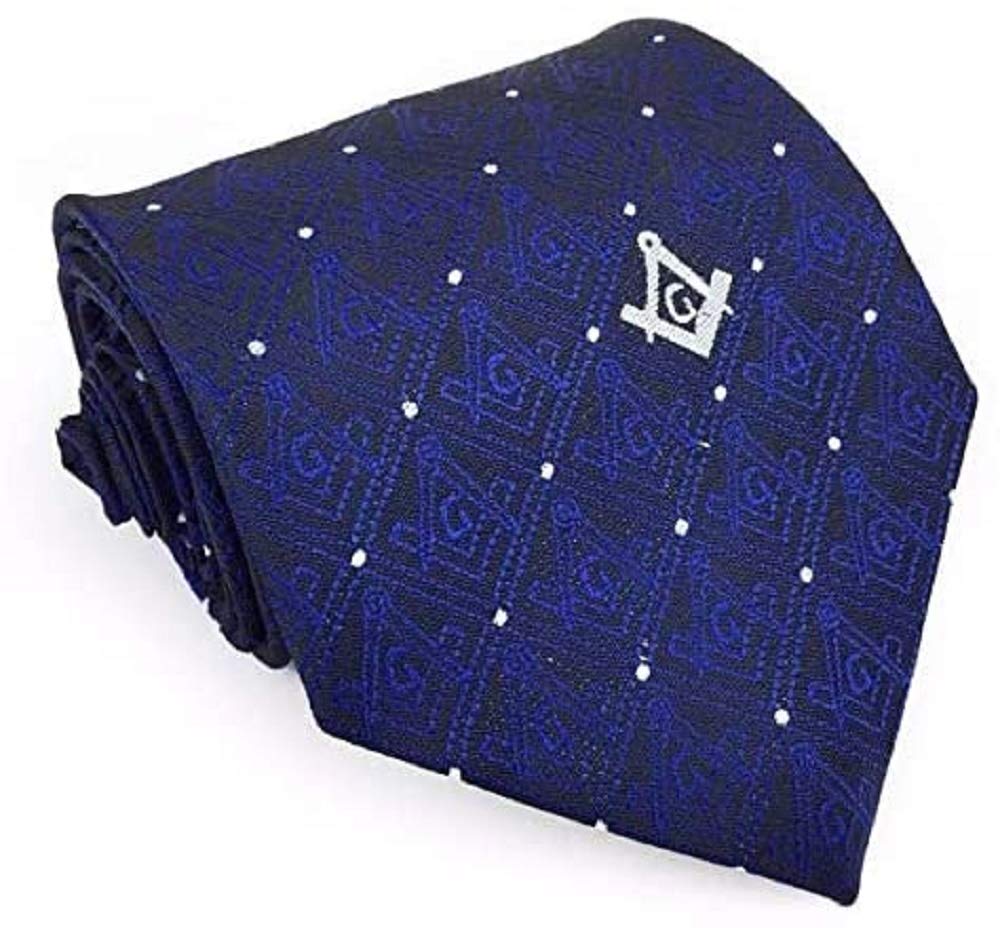 Masonic Blue Tie with Square Compass with G