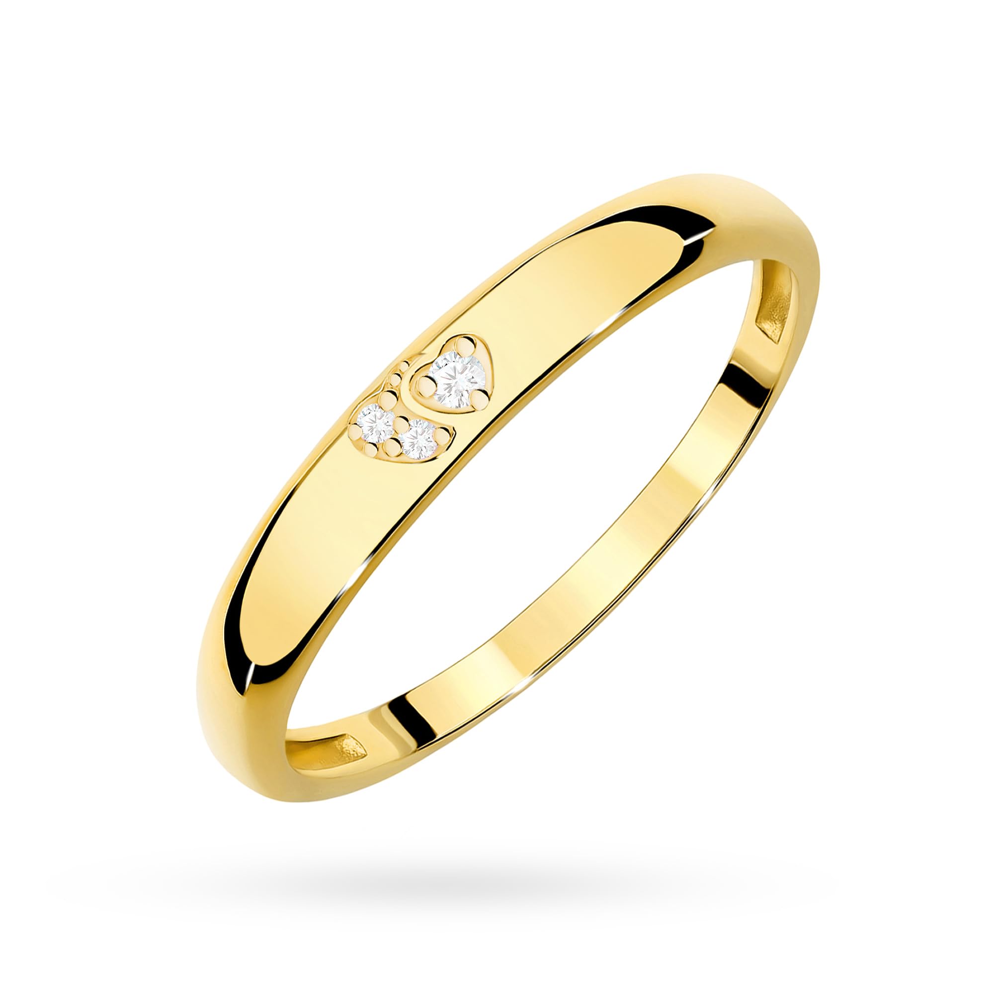 MARKO Damenring Silber 925 mit Gold-Finish, Doppel Herz Ring mit Zirkonia, Geschenk für Frauen, eleganter Silberring Damen 925, Vorsteckring, Partnerring, Schmuck Damen