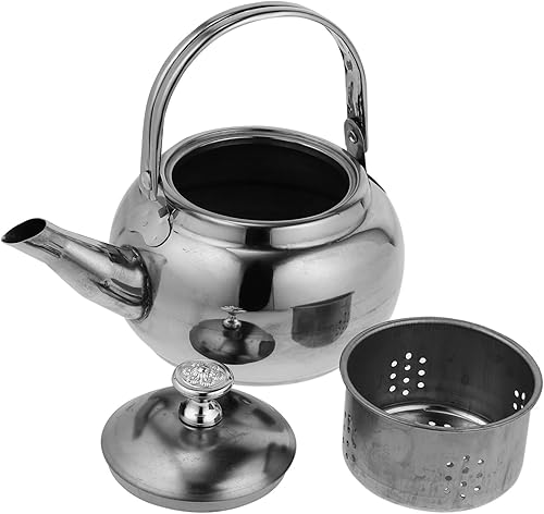 Anneome Estufas de camping hervidor de agua caliente estufa de gas hervidor de té no magnético tetera hacer té de acero inoxidable hervidor de té