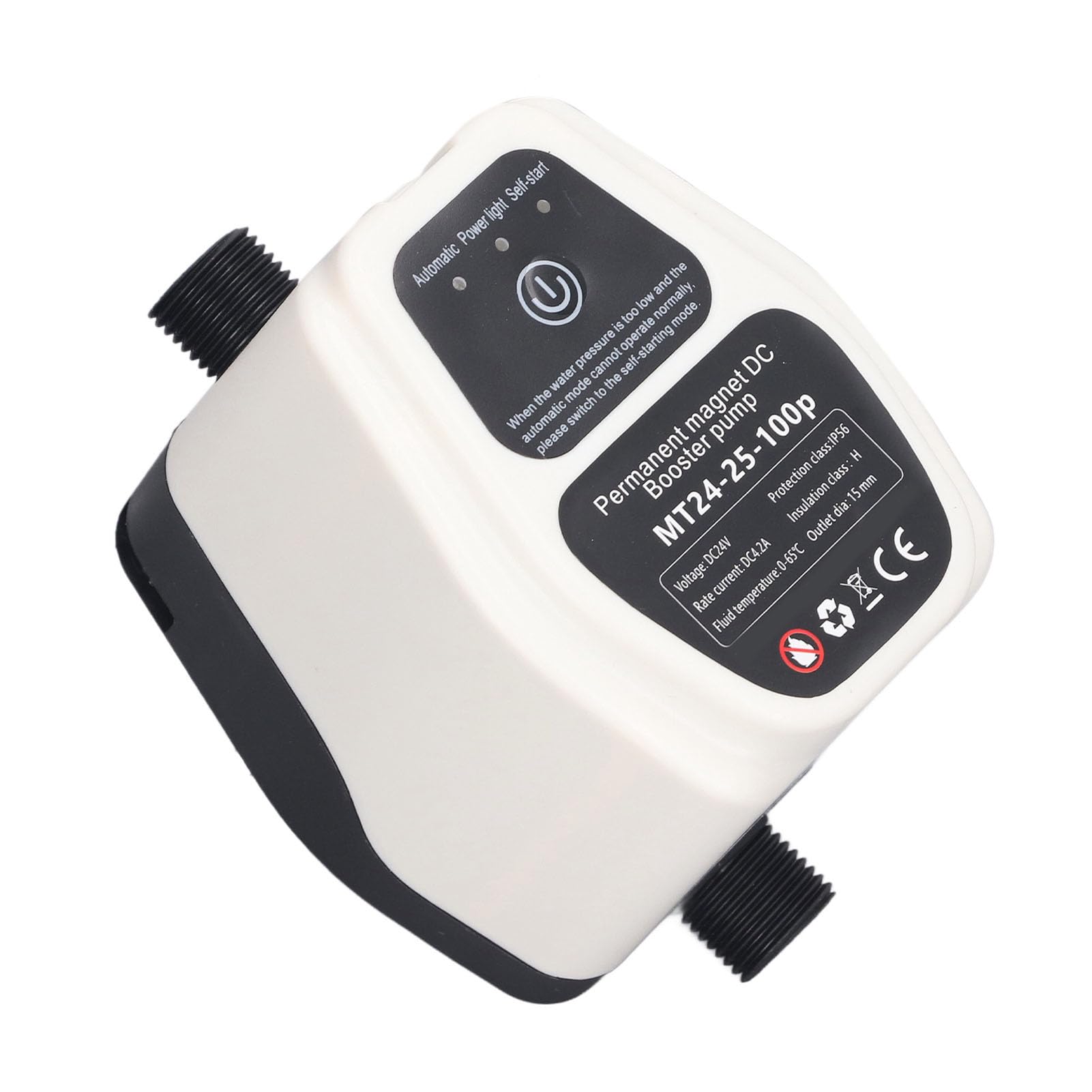 Pompa Booster a Pressione 'acqua, Sensore Intelligente 100-240V Pompa Booster a Risparmio Energetico Silenzioso per la Casa (Spina UE)