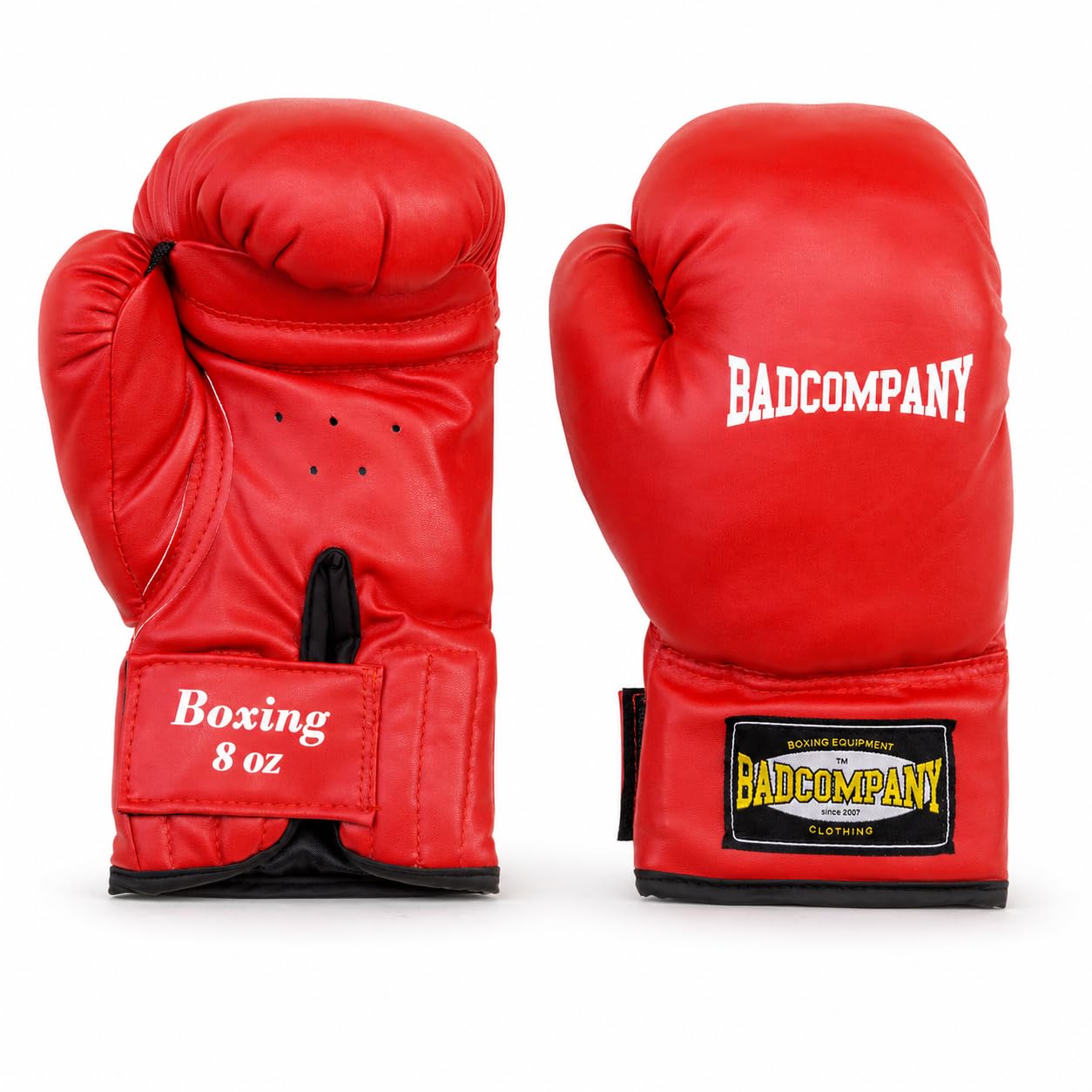 Bad Company Kit de boxe pour enfants et adolescents jusqu'à 12 ans - Sac de frappe avec suspension de 55 x 25 cm et gants de boxe pour enfants de 8 oz - Sac de frappe suspendu pour enfants