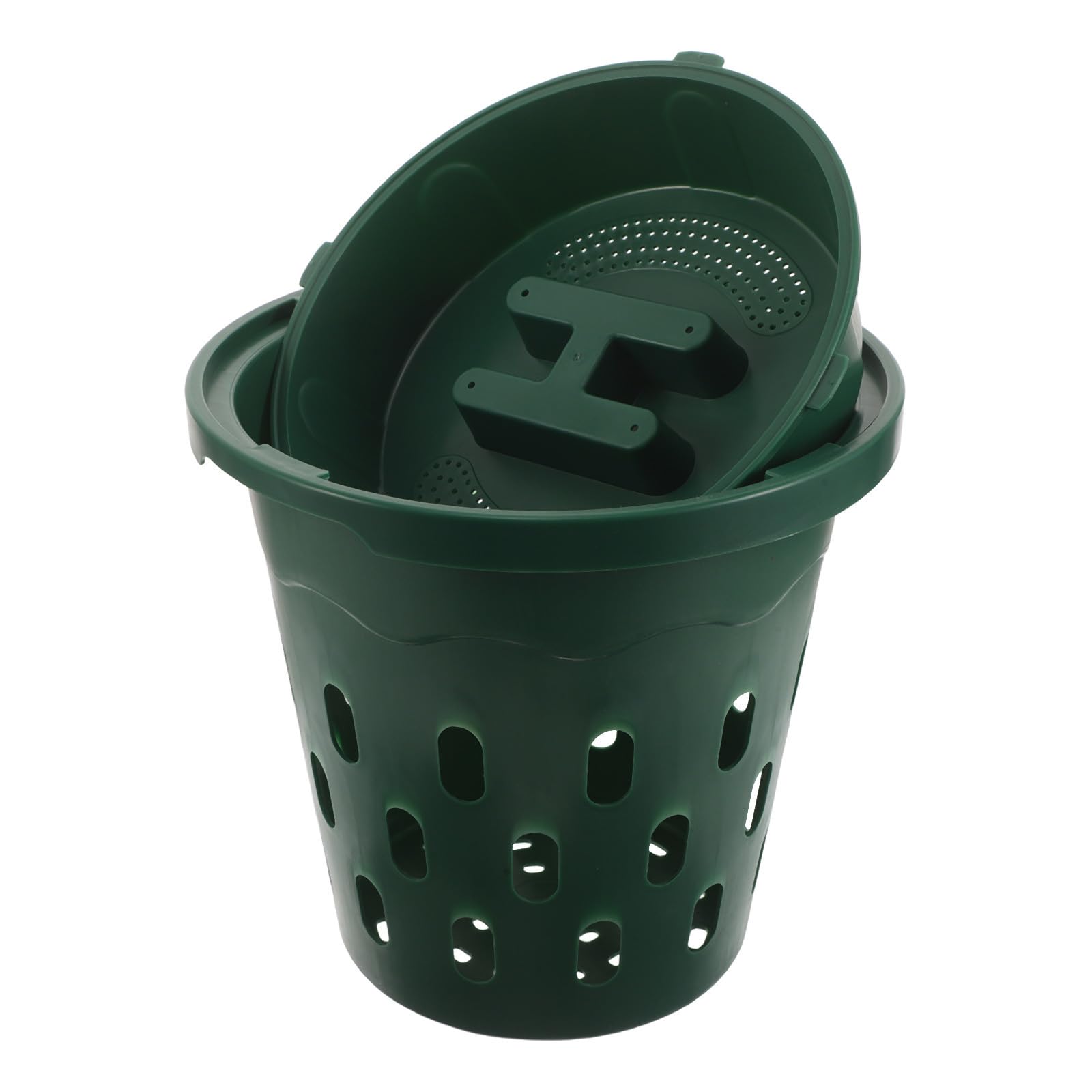 Compostadora de Plástico Verde para Residuos Orgánicos y Desechos de Cocina Vermicompostaje para Jardín y Exteriores