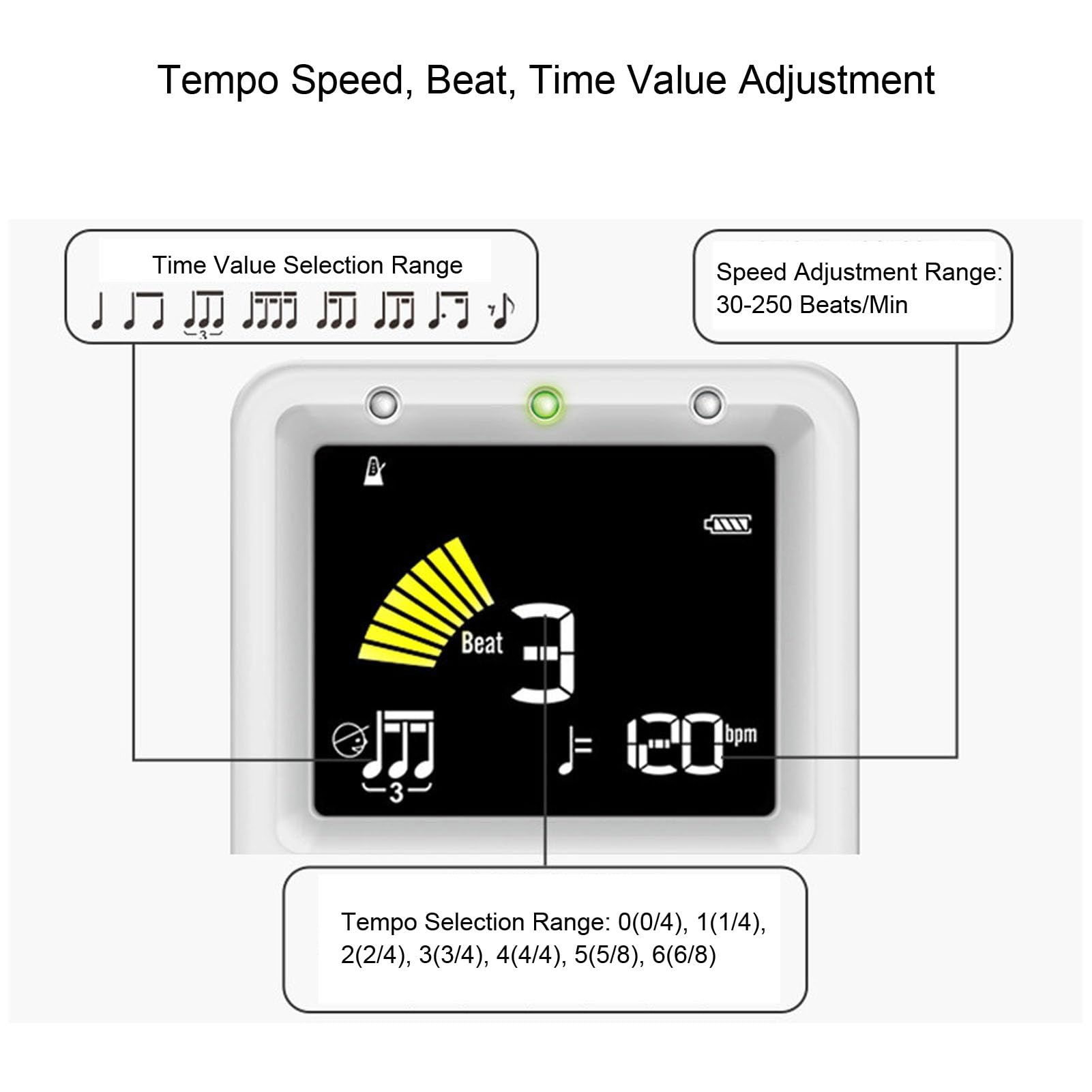 3 In 1 Digital Metronome Tuner Tone Generator Automatic Metronome Tuning Tool Universal Instrument Tuner for All Instruments
