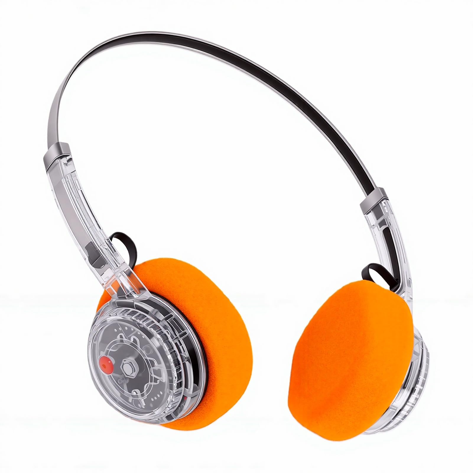 Cuffie Wireless retrò, Cuffie Bluetooth 6.0 Sopra l'orecchio con Microfono, Supporto Connessione Doppio Dispositivo, Archetto Regolabile, Padiglioni Girevoli