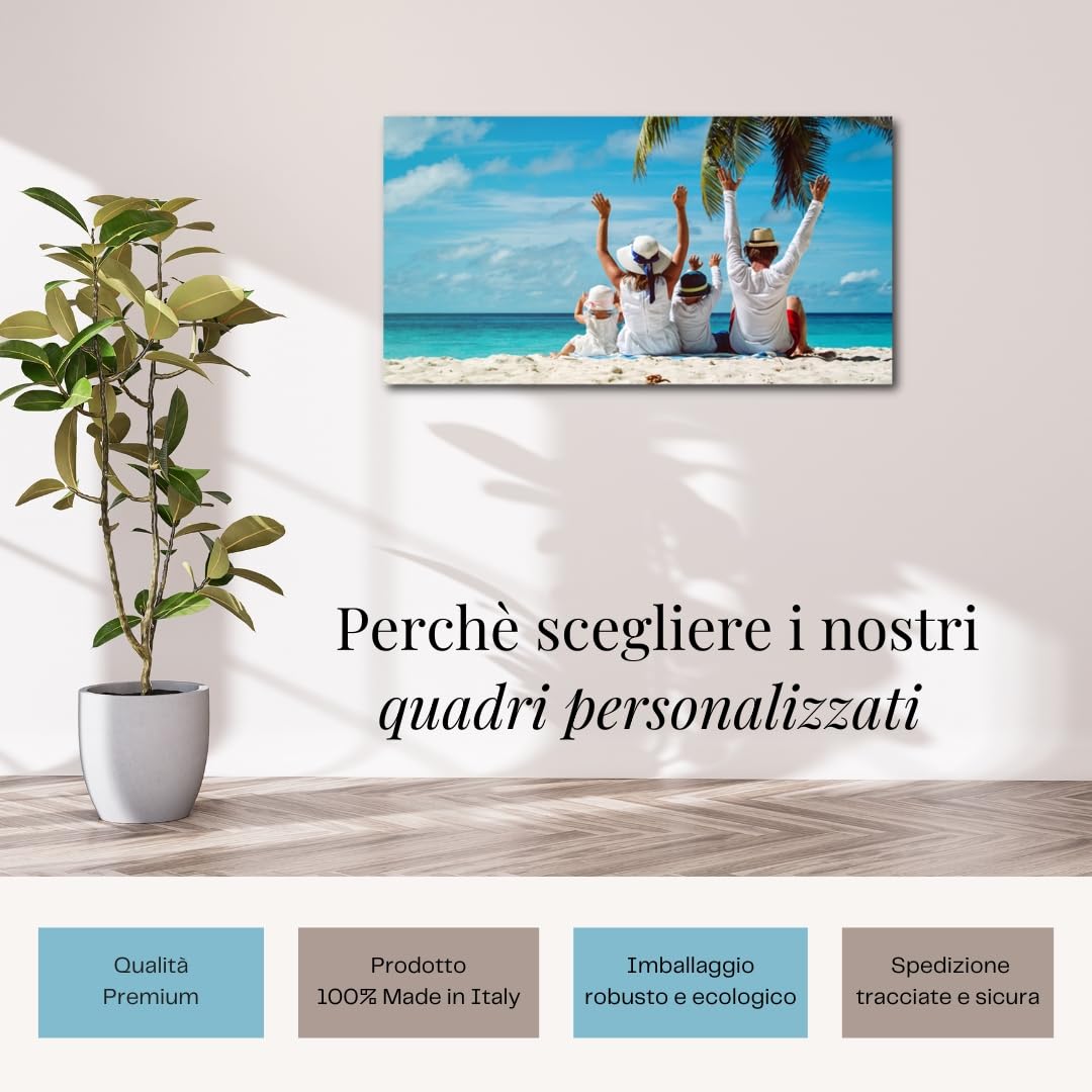 canvashop Quadro Personalizzato con Foto Stampa su Tela 140x70 cm