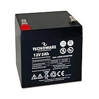 Tecnoware Batteria Ermetica al Piombo 12 V Capacità 5 Ah, per UPS