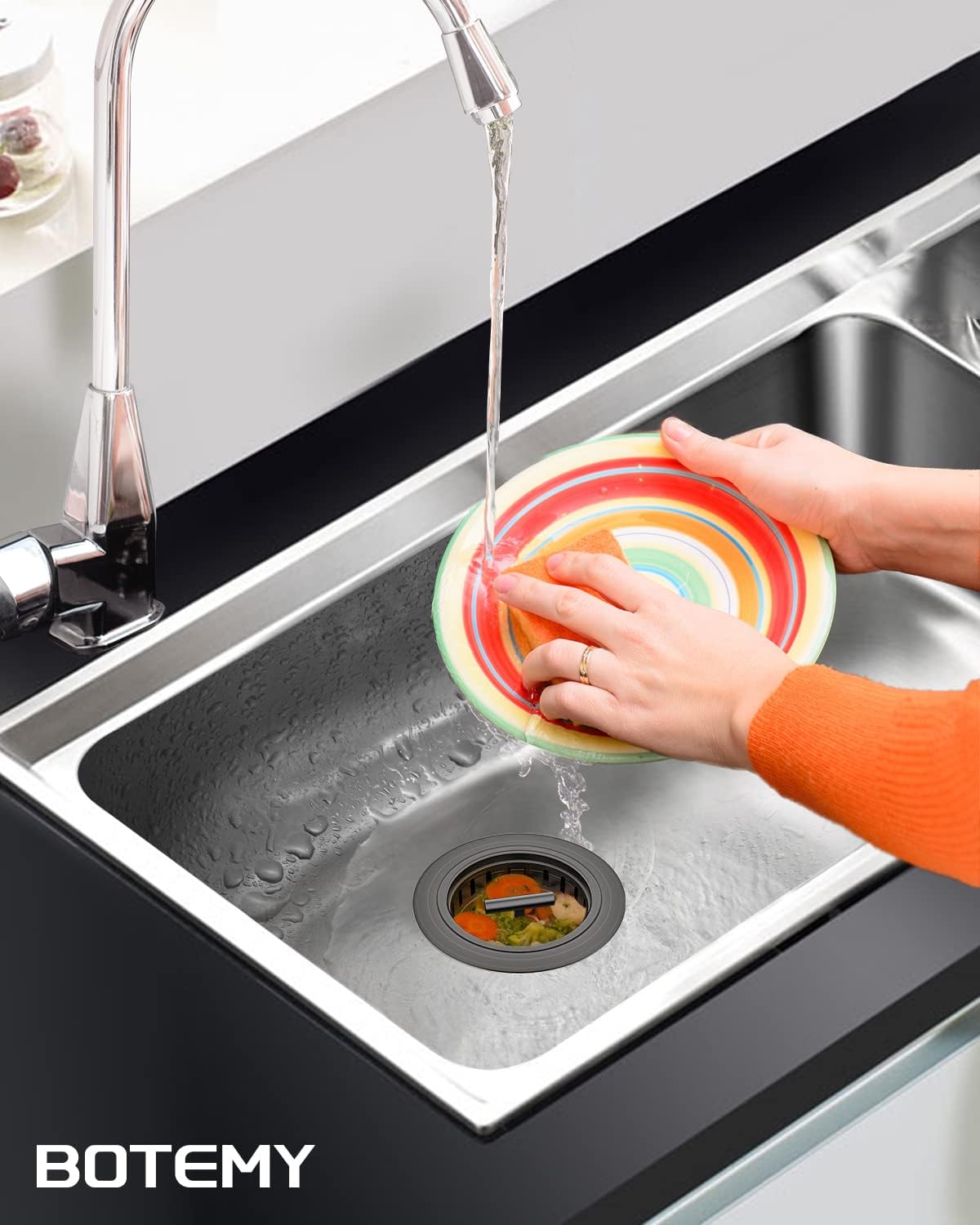 BOTEMY B9171 Kit de vidange d'&eacute;vier de cuisine en bronze 8,9 c