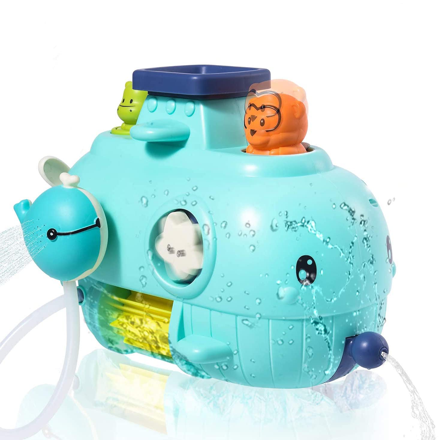 Water Toys for Kids 3 4 5 6 Year Old, Bathtub Toys Submarine Baby Toys for Girls Boys, Spin Sprinkle