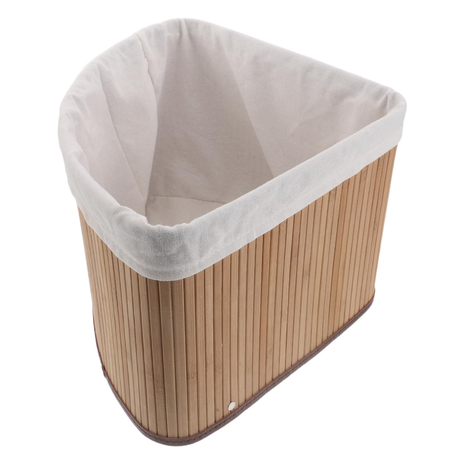 Dreieckiger Handgewebter Aufbewahrungskorb mit Einlage Platzsparender Eckregal Organizer 29 X 22cm für Küche und Haushalt
