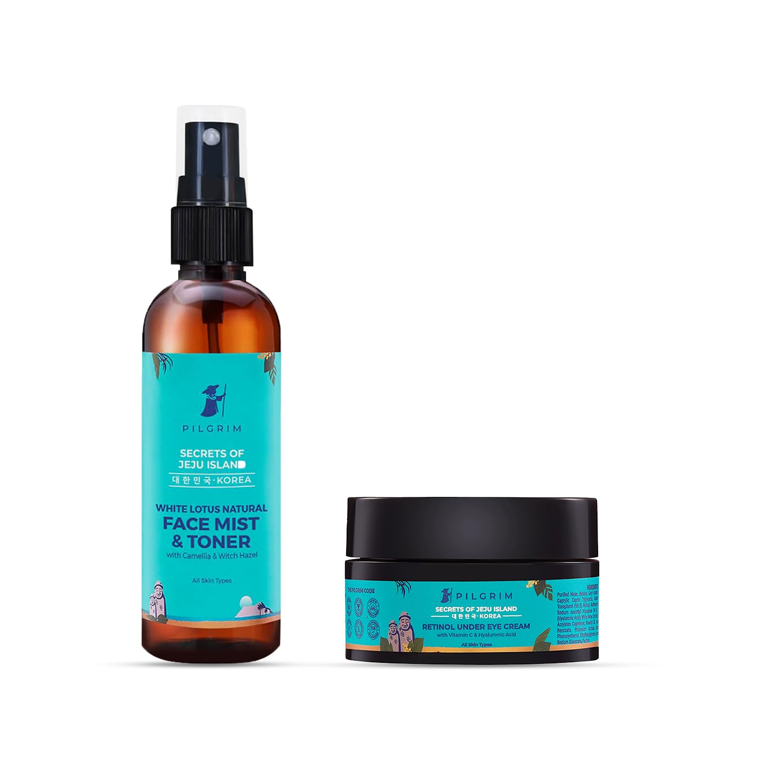Pilgrim Hydrating & Depuff Combo Set | Retinol Under Eye Cream 30g + Hydrating Face Mist & Toner 100ml | Anti-Ageing | For All Skin Type | For Men & Women-image-8