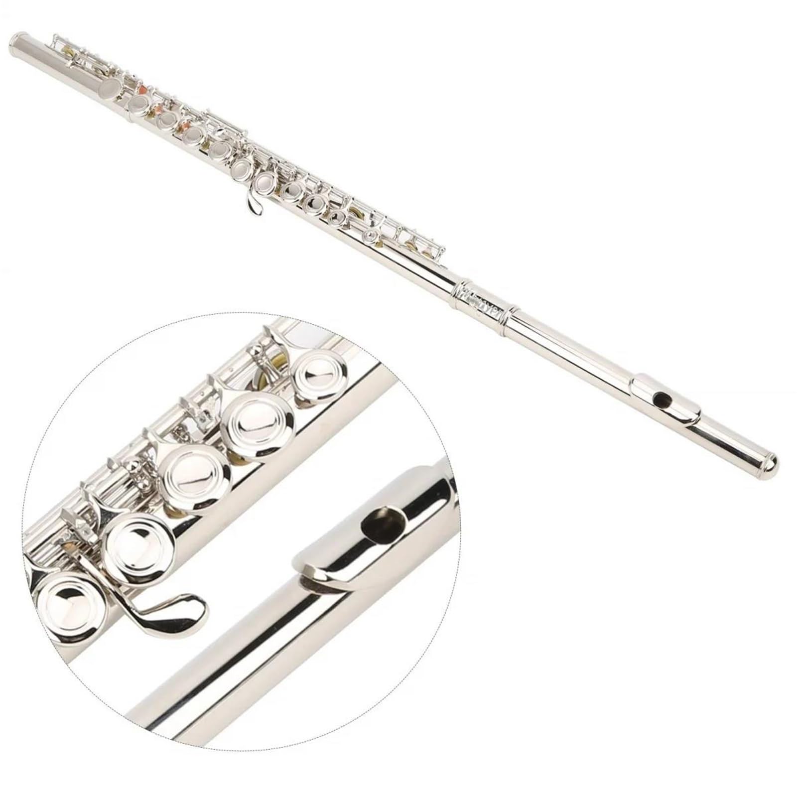 Profesjonalna Wydajność Flet 16 Zamkniętych Otwartych Otworów C Key Profesjonalny Instrument Muzyczny Na Flet Poprzeczny Z Zestawem Instrumentów Fletowych