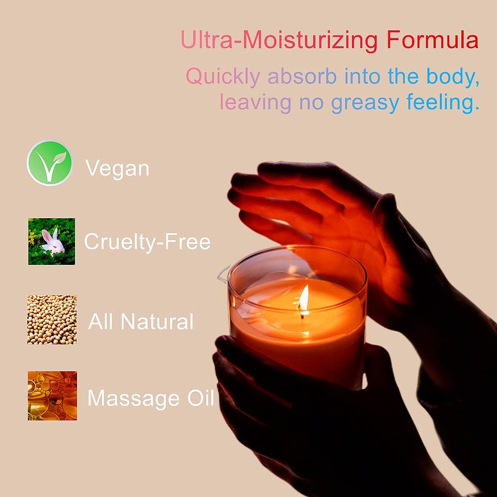 ANSOYER Massage Oil Candle Luxury Body Lotion Candle for Skin