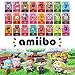 SOAREO 24pcs ACNH NFC Tag Mini Juego Tarjetas de aldeano de rol Raro para Cruce de Animales New Horizons Switch/Switch Lite/Wii U,con Caja de Almacenamiento de Cristal,1.250.850.05 Pulgadas.
